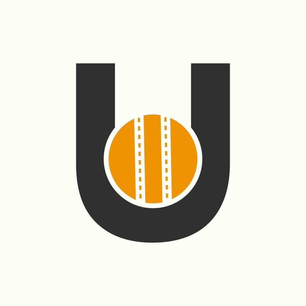 Kricket Logo auf Brief u Konzept. Kricket Verein Symbol vektor