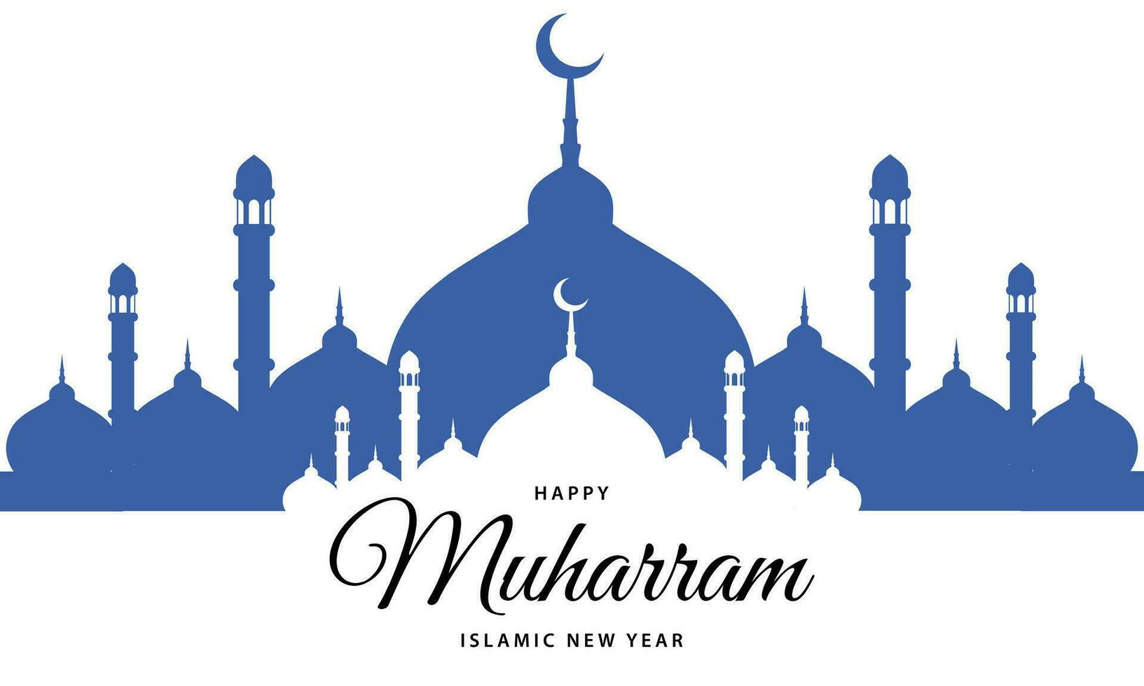 glücklich Muharram islamisch Neu Jahr Hintergrund. Muslim Gemeinschaft Festival Vorlage Design. Karte, Banner, Poster. Vektor Illustration.