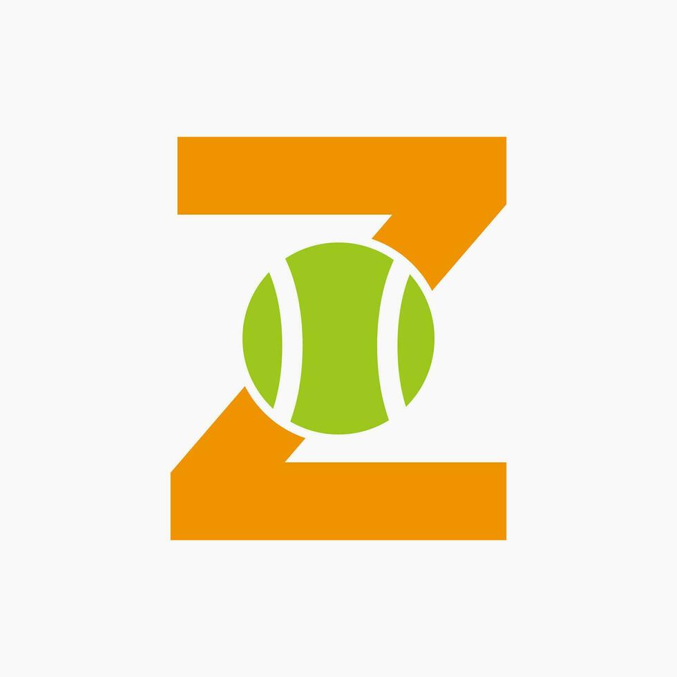 Tennis Logo auf Brief z. Tennis Sport Akademie, Verein Logo Zeichen vektor