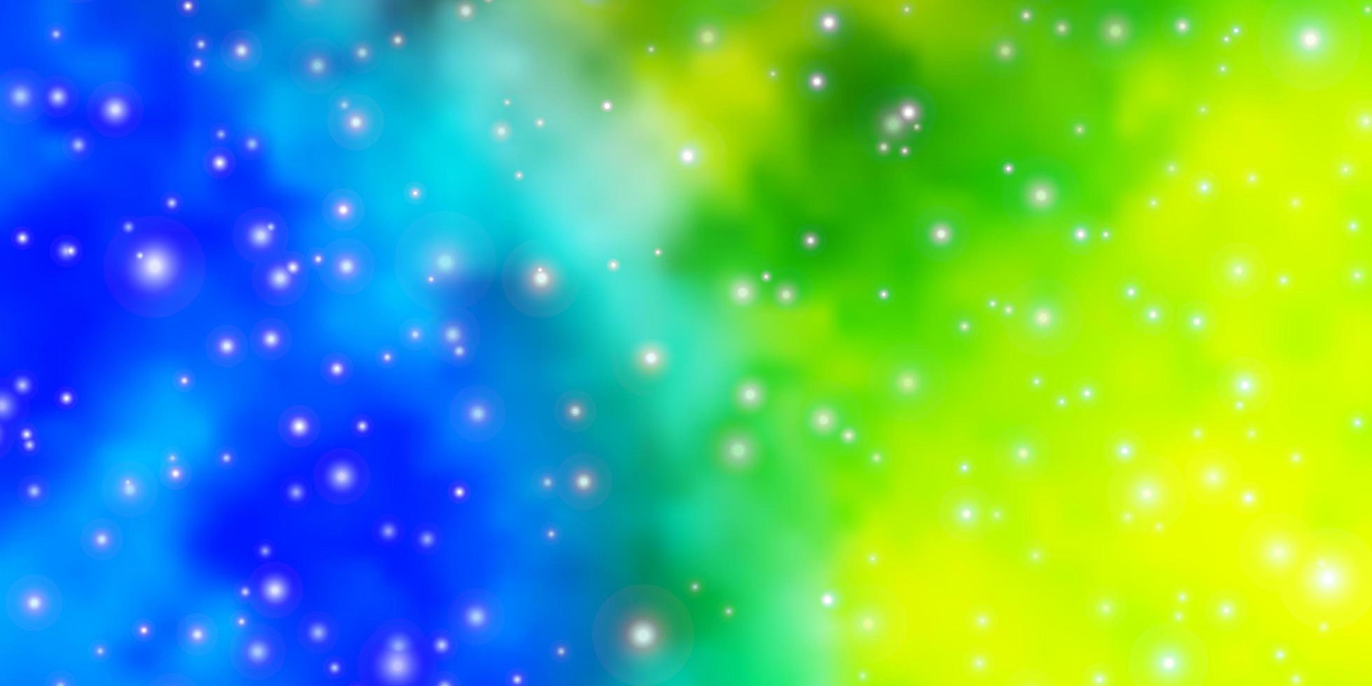 ljusblå grön vektormall med neonstjärnor suddar dekorativ design i enkel stil med stjärnmönster för inslagning av presenter vektor