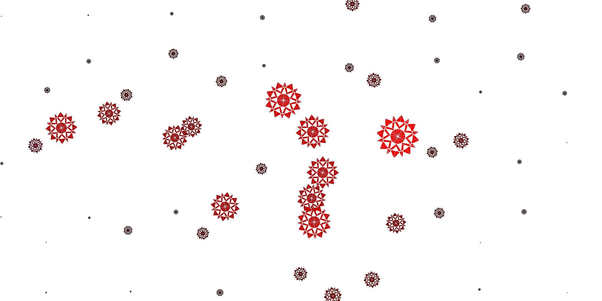 hellrosa rotes Vektorlayout mit schönen Schneeflocken vektor