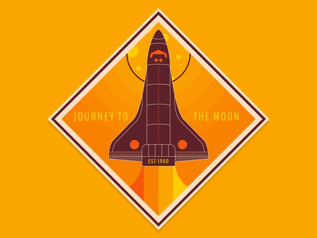 Unika Moon Travel Poster Vektorer