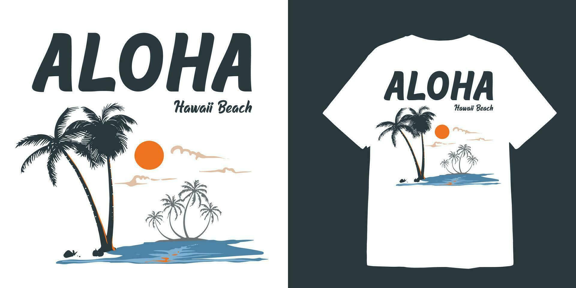 einfach Vektor Aloha Hawaii Strand