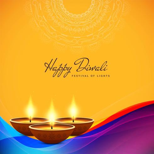 Abstrakter stilvoller glücklicher Diwali-dekorativer Hintergrund vektor