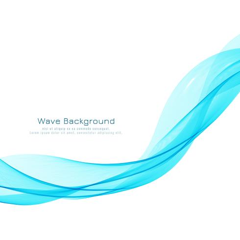 Abstrakt stilig blå våg design bakgrund vektor