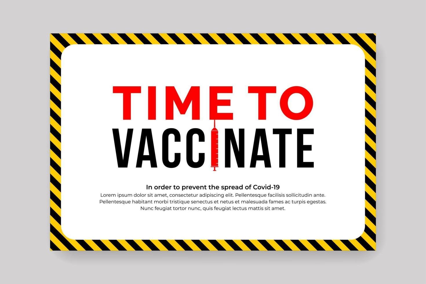 Zeit, Covid-Plakat zu impfen vektor