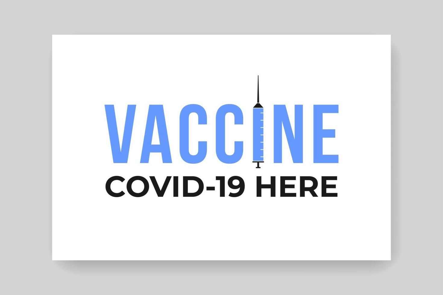 vaccin covid här affisch vektor