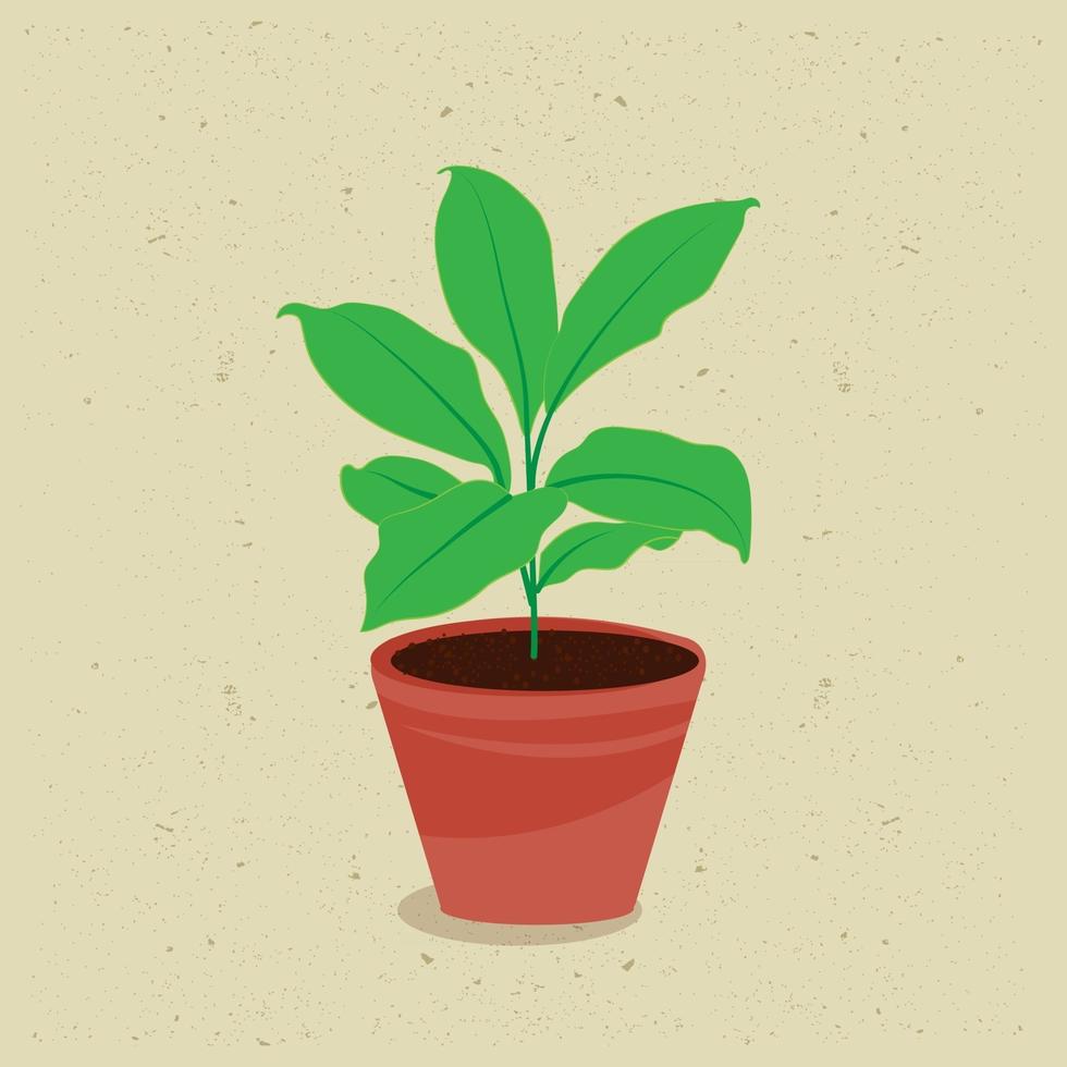Topfpflanze kostenlose Vektor-Illustration-design vektor