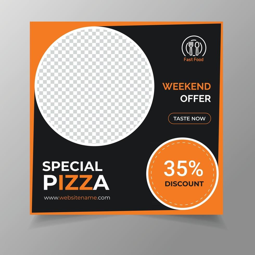 Pizza Social Media Social Media Post Banner vektor