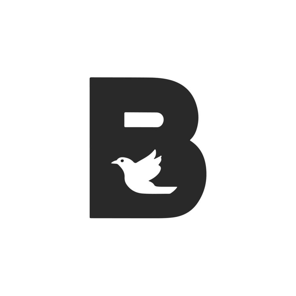 b Logo mit Vogel vektor