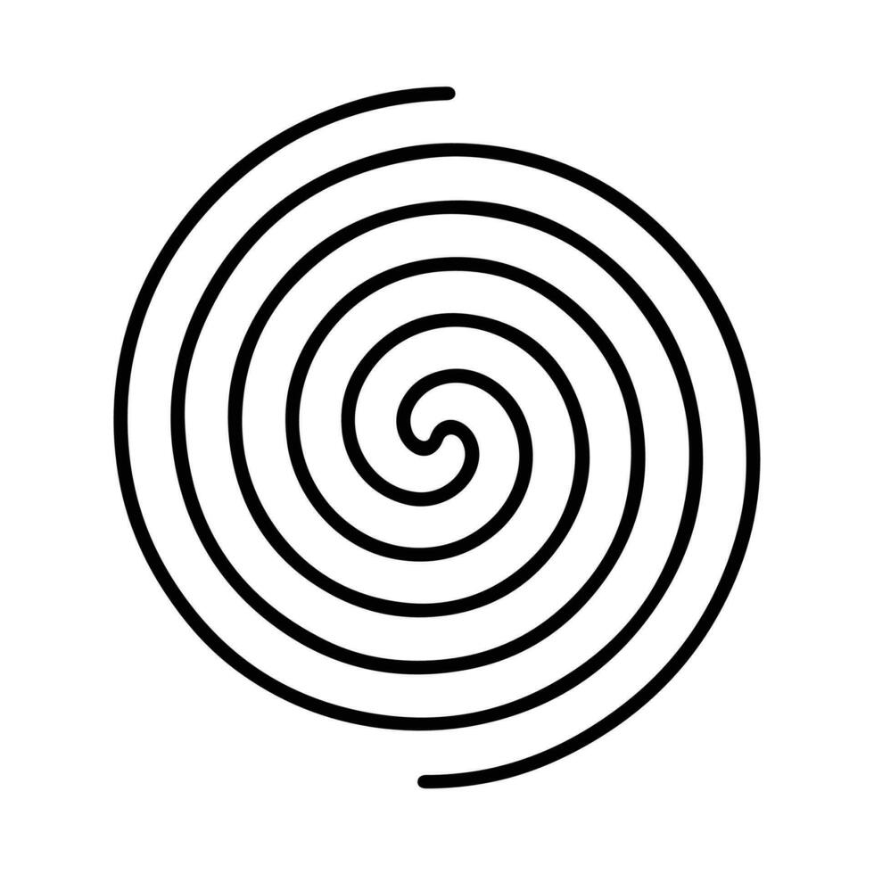 platt hypnotisör cirkel ikon vektor