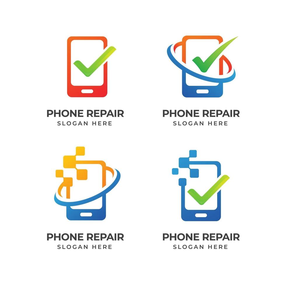 Logo-Vorlage für die Telefonreparatur vektor