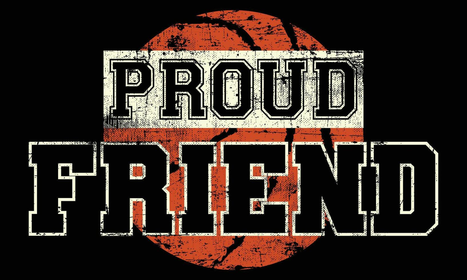 stolt basketboll älskande proffs t-shirt design i illustration. vektor