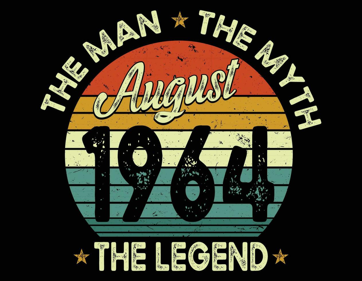 de man de myt augusti de legend- fäder dag t-shirt design. vektor
