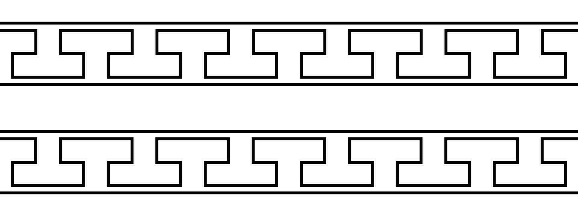 nahtlos griechisch Schlüssel Muster. schwarz und Weiß dekorativ Ornament. Vektor Illustration