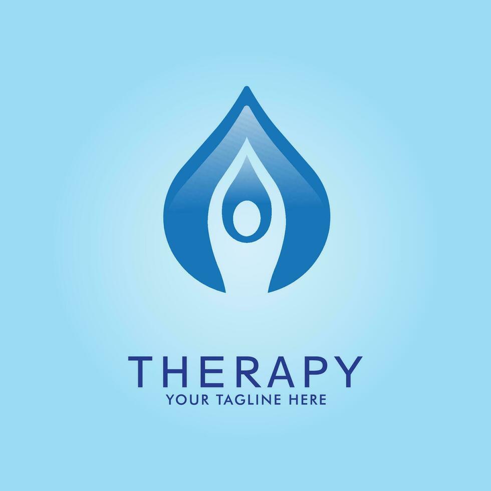 Therapie Logo Linie Kunst Design vektor