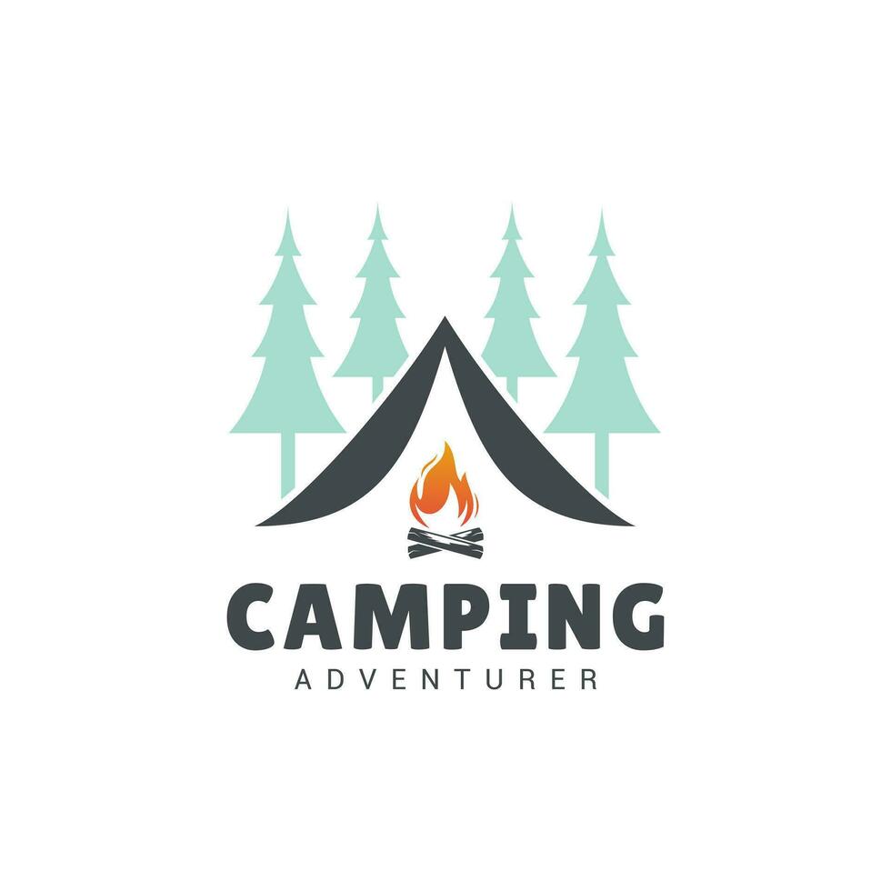 camping logotyp vektor mall design