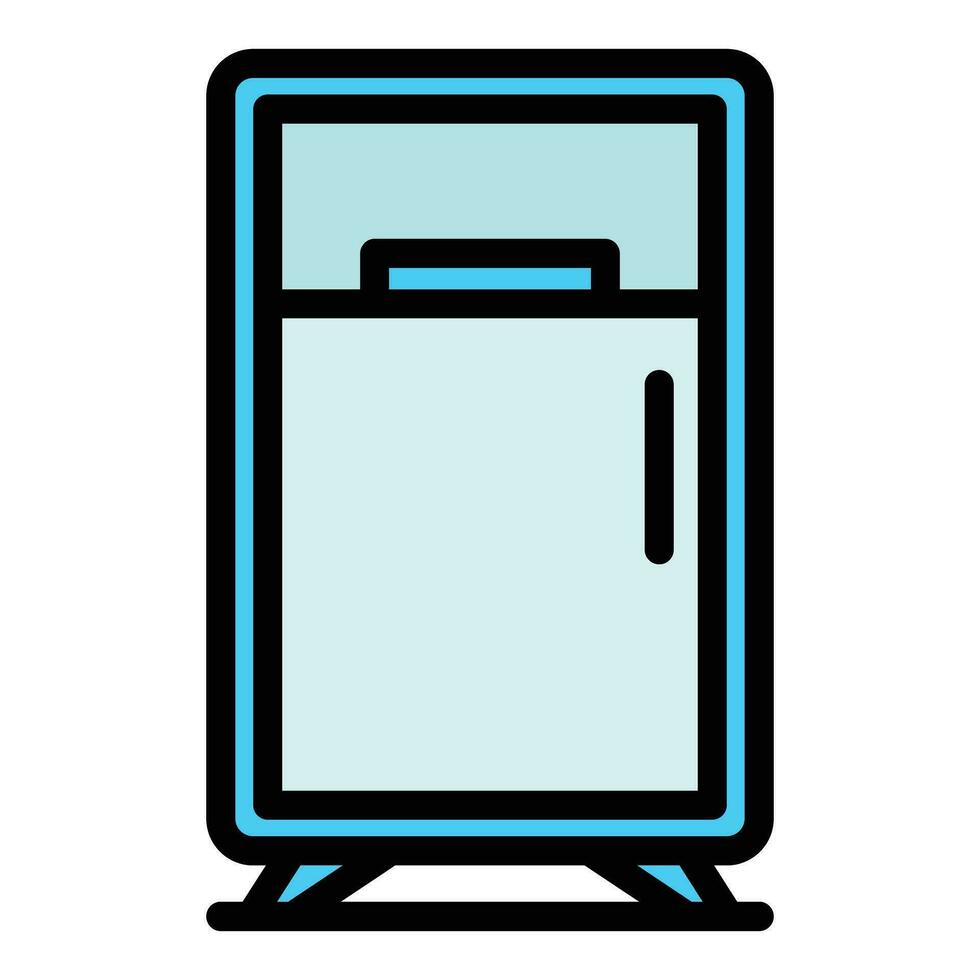 Instandhaltung Kühlschrank Symbol Vektor eben