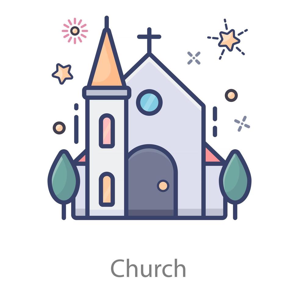 kyrkan kristendom hus vektor