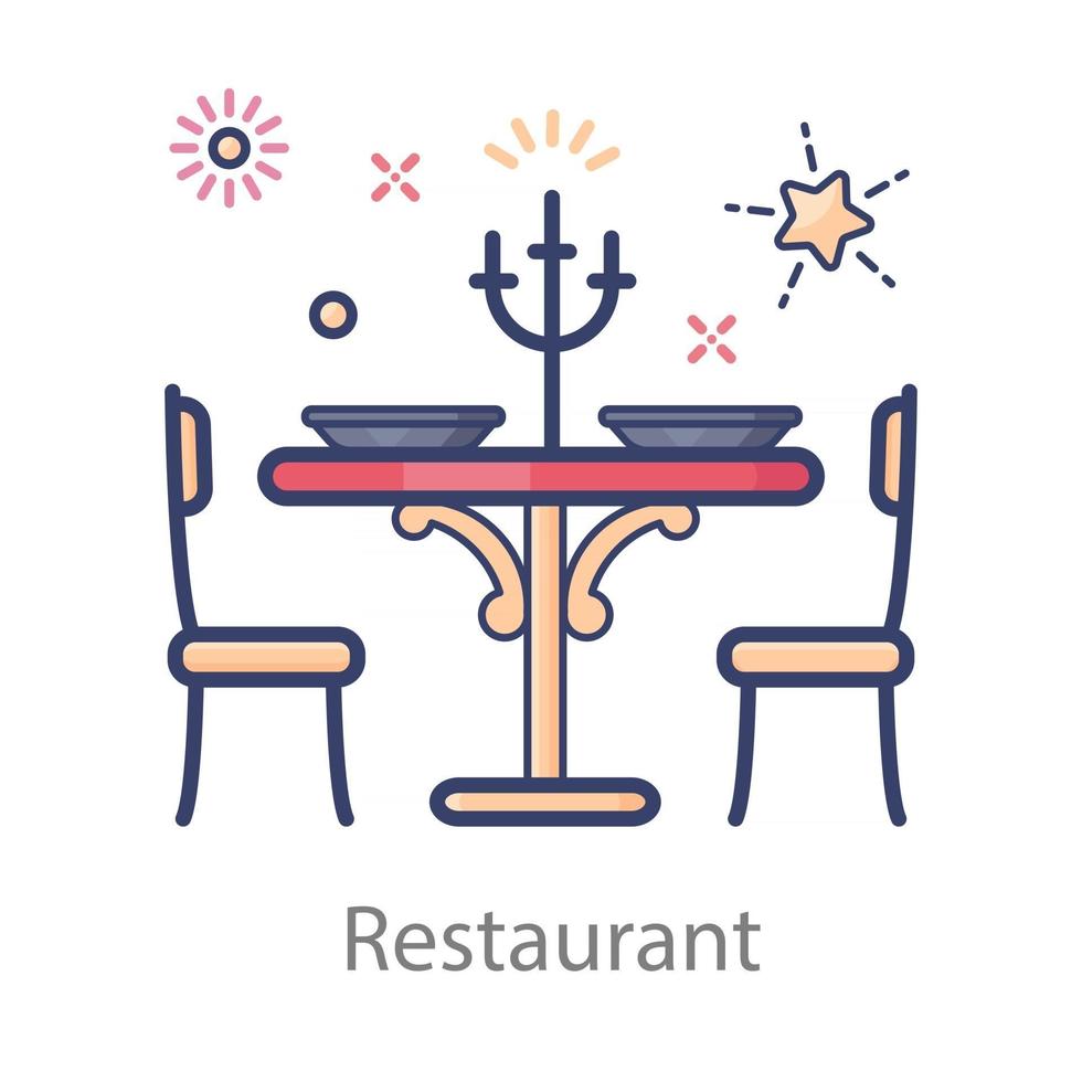 Gestaltung von Restaurantmöbeln vektor