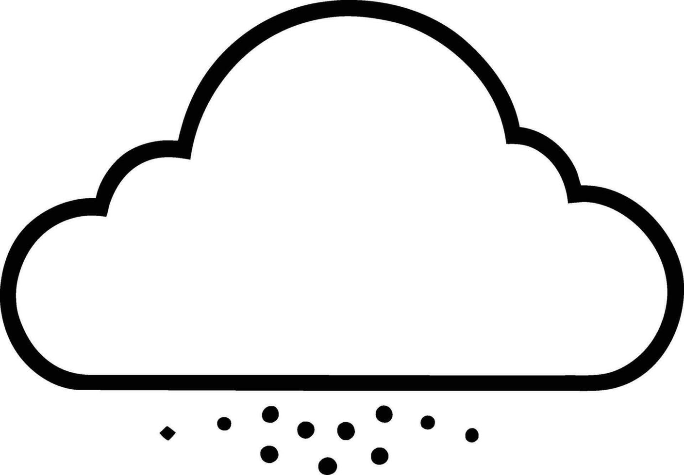 Wolke Symbol Gliederung Zeichen Wolken zeichnen schwarz Linie Symbol Grafik Design Wetter Prognose Gekritzel Stil Vektor Illustration
