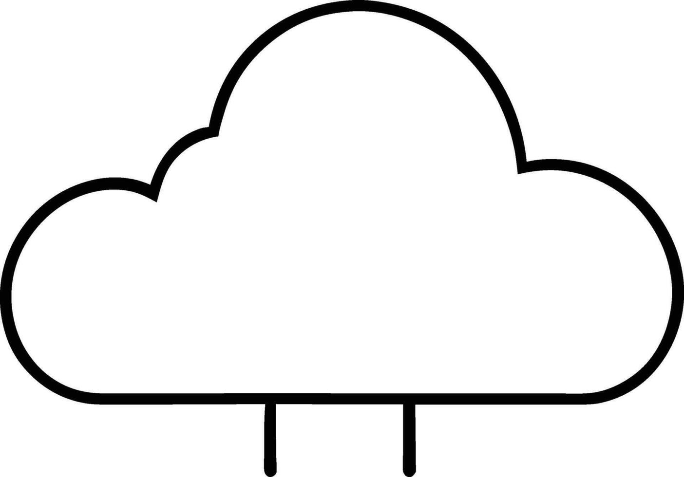 Wolke Symbol Gliederung Zeichen Wolken zeichnen schwarz Linie Symbol Grafik Design Wetter Prognose Gekritzel Stil Vektor Illustration