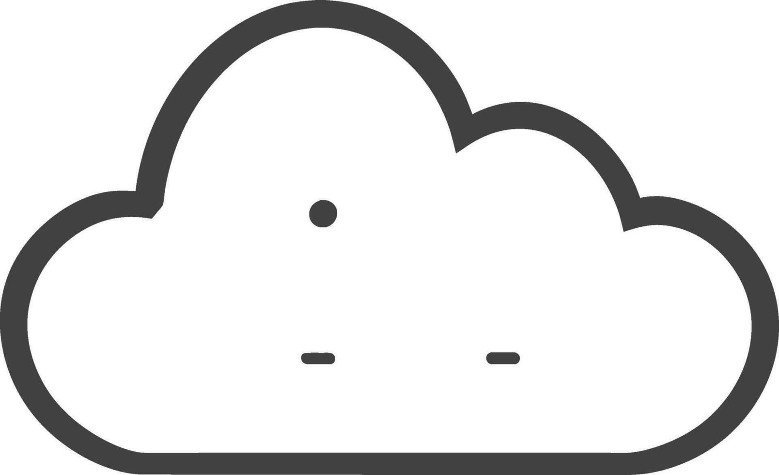 moln ikon översikt tecken moln dra svart linje symbol grafisk design väder prognos klotter stil vektor illustration