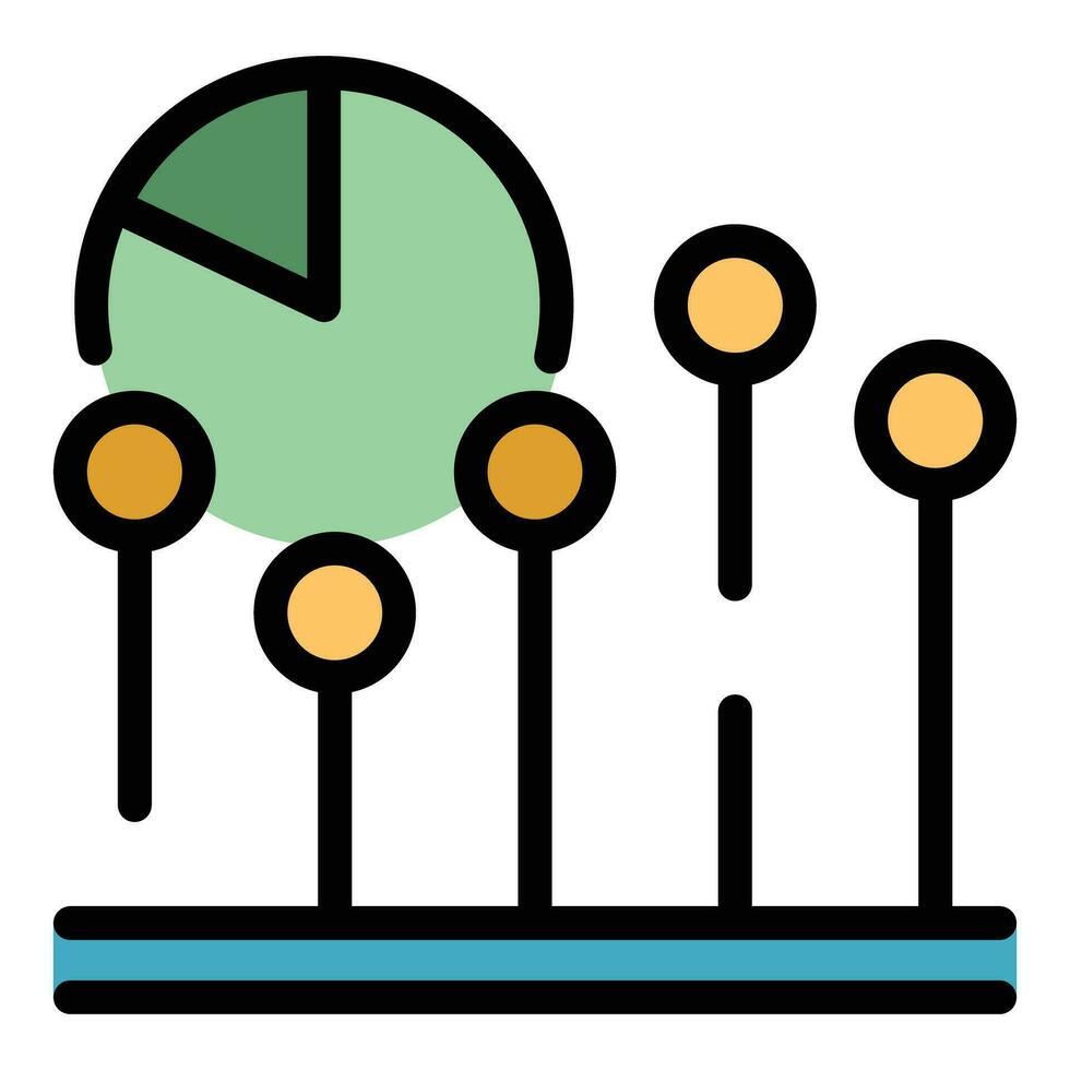 paj Diagram förtroende relation ikon vektor platt