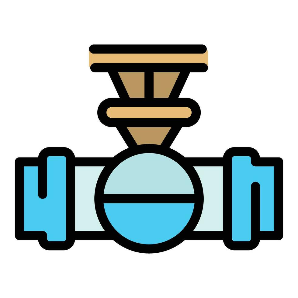 Zapfhahn Wasser Symbol Vektor eben