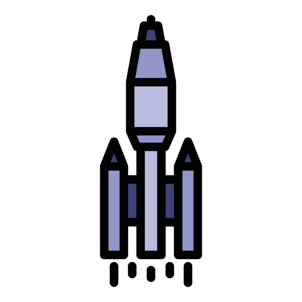 Erkundung Rakete Symbol Vektor eben