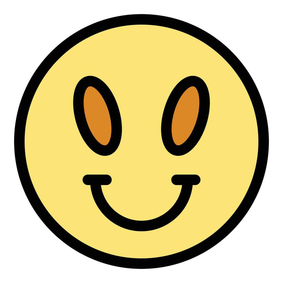 utomjording emoji ikon vektor platt