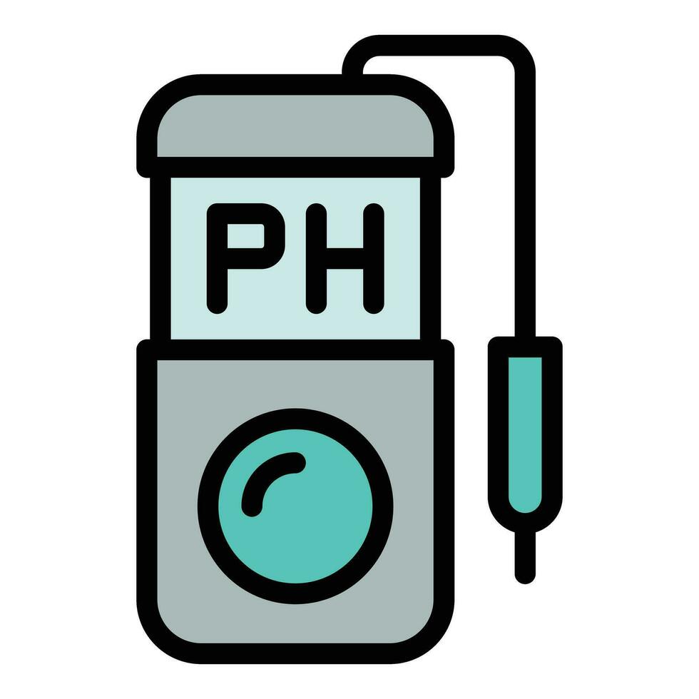 chemisch ph Meter Symbol Vektor eben