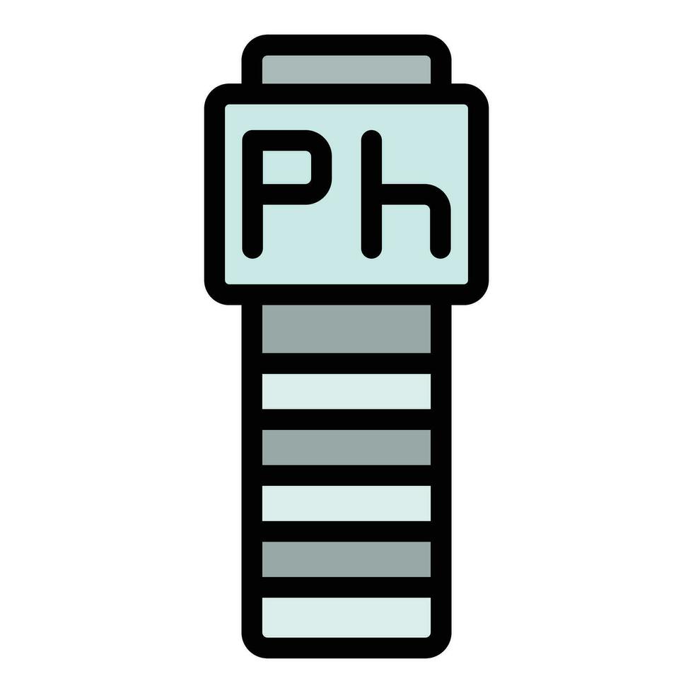 Prüfung ph Meter Symbol Vektor eben