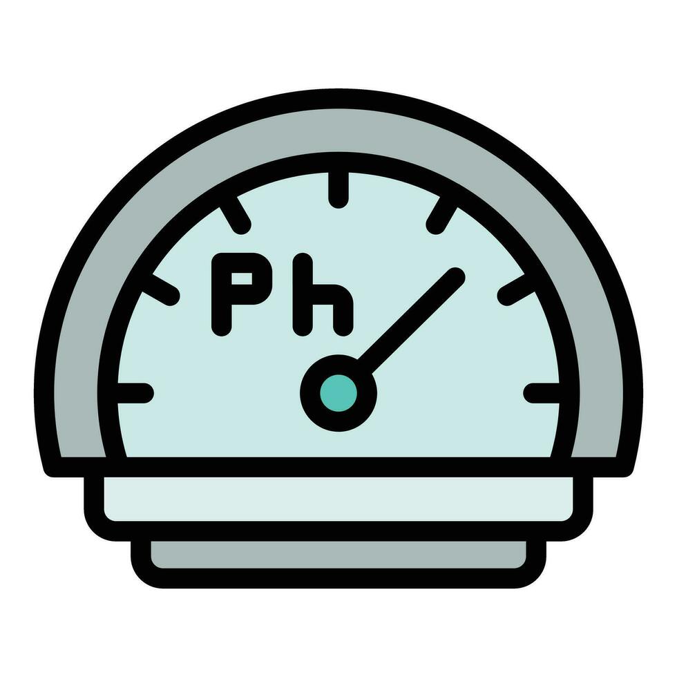 Anzeige ph Meter Symbol Vektor eben