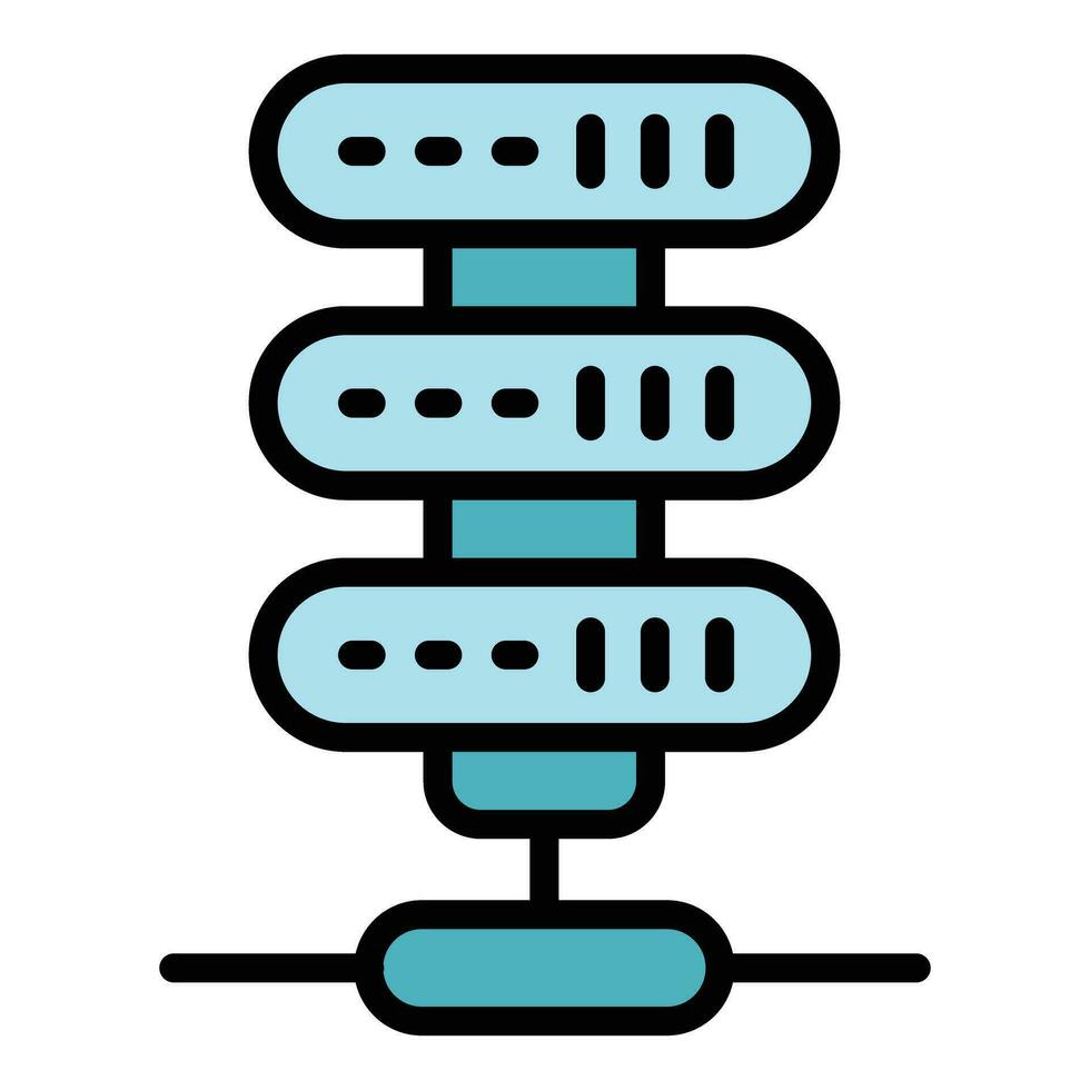 server data internet ikon vektor platt