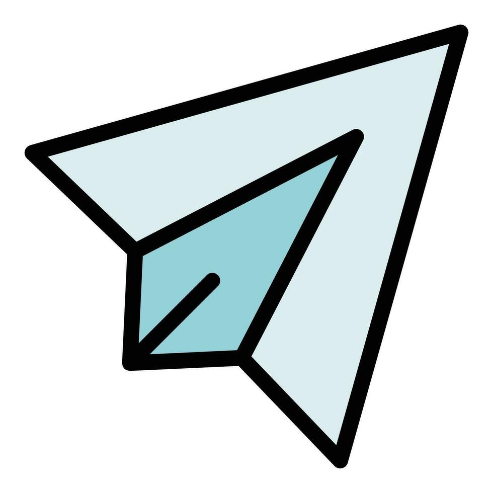 Papier Flugzeug Symbol Vektor eben