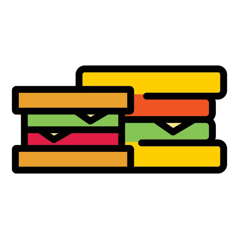 nehmen Weg Sandwich Symbol Vektor eben