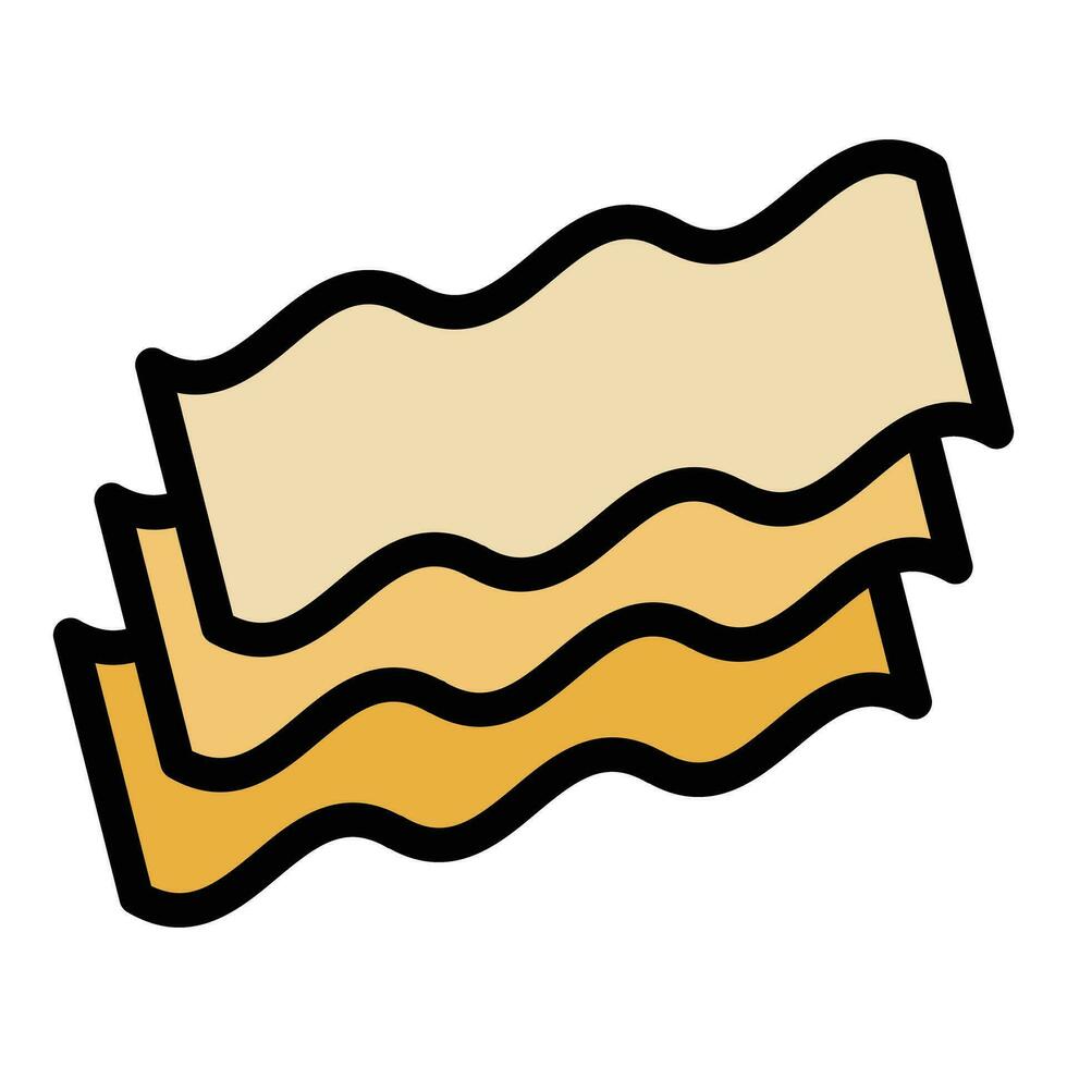 Soße Lasagne Symbol Vektor eben