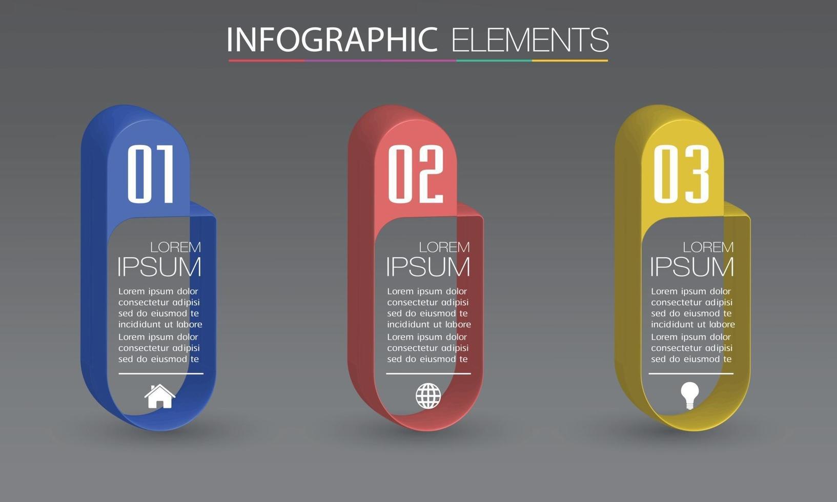 moderne Textfeldvorlage Banner Infografiken vektor