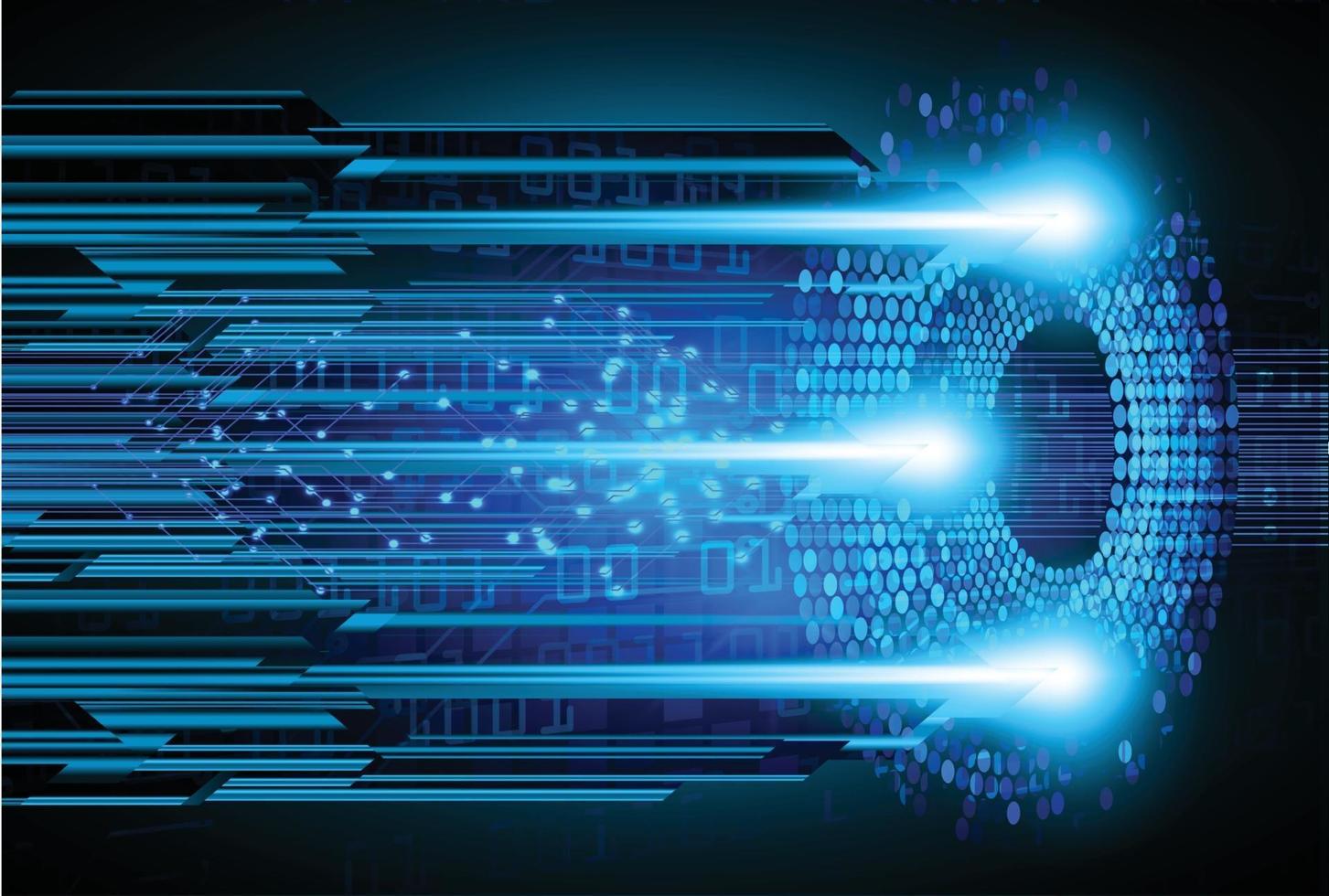 Cyber Circuit Future Technology Konzept Hintergrund vektor