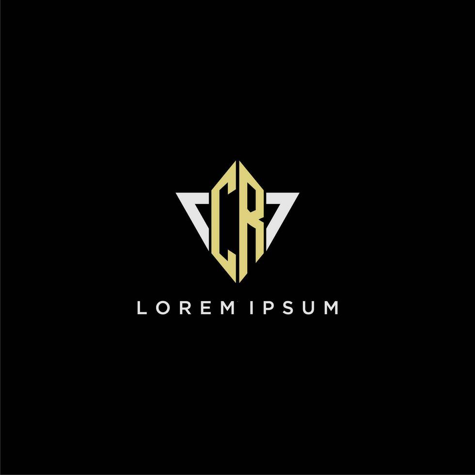 cr första monogram logotyp för form triangel kreativ design vektor