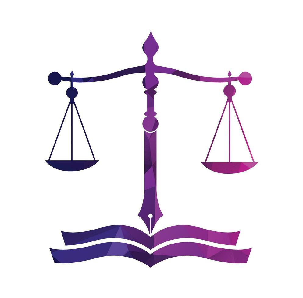 utbildning lag balans och advokat monogram logotyp design vektor