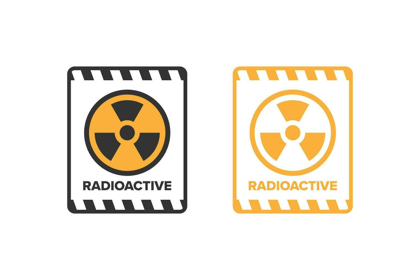 kärn strålning radioaktiv ikon tecken design vektor, strålning fara ikon styrelse vektor