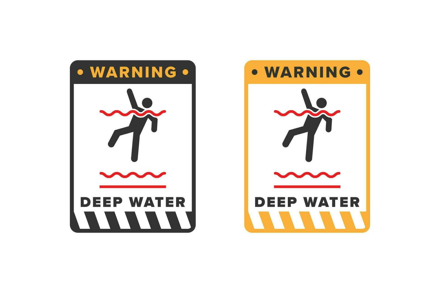 djup vatten ikon tecken vektor design, ikon styrelse varning inte till simma eftersom de vatten är mycket djup