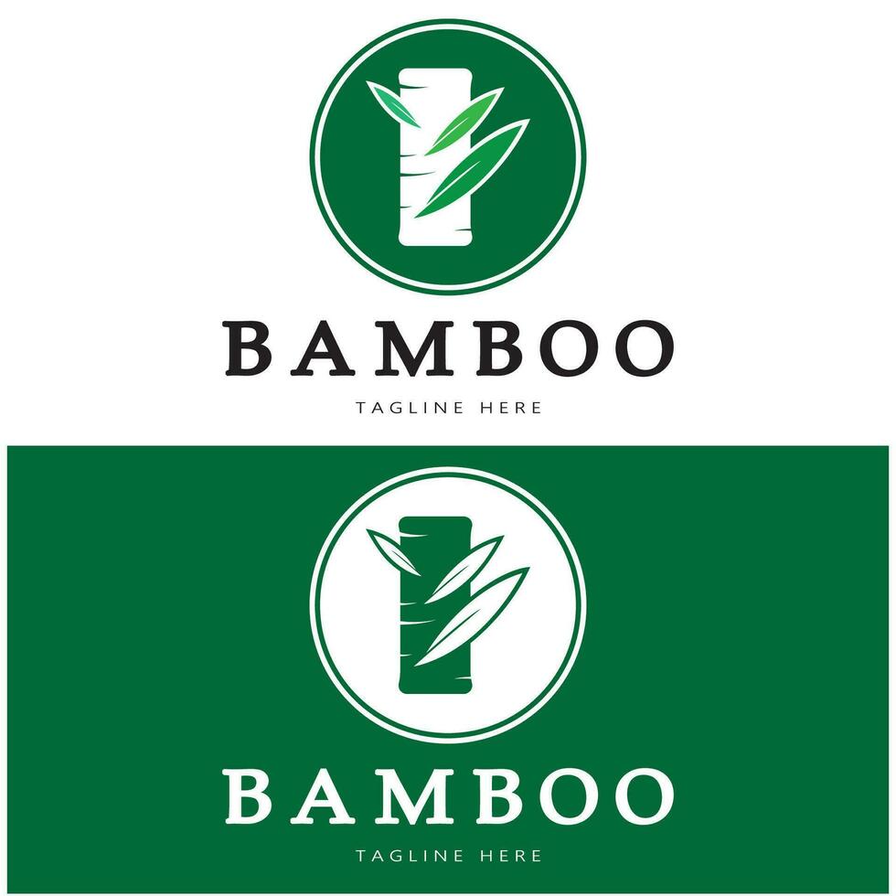 bambu logotyp mall vektor ikon illustration design