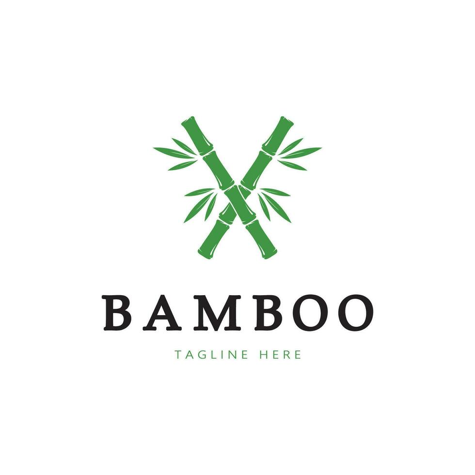 bambu logotyp mall vektor ikon illustration design