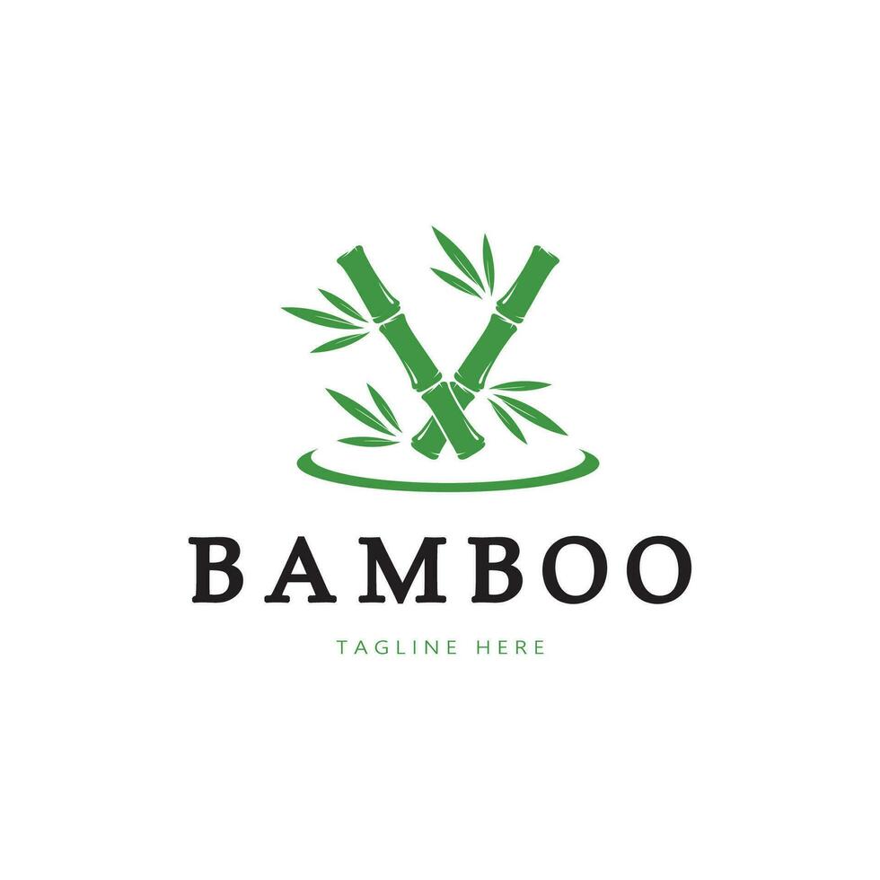 bambu logotyp mall vektor ikon illustration design