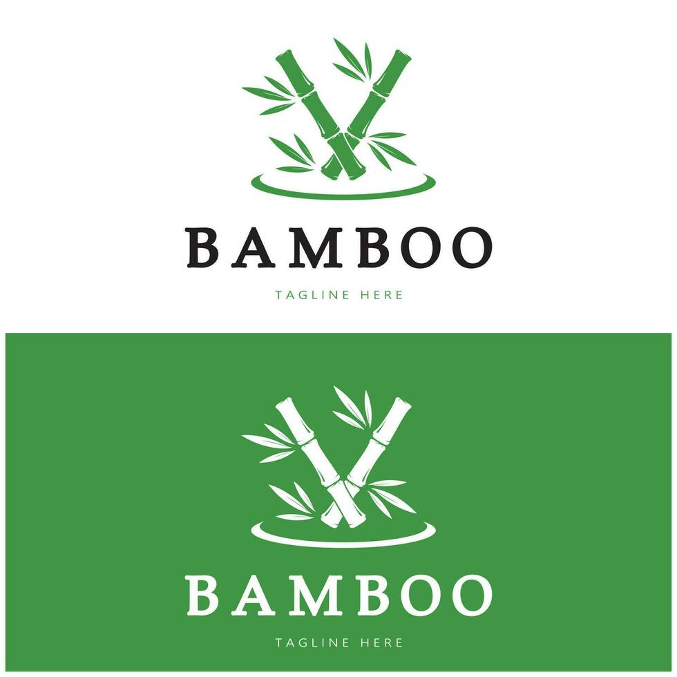 bambu logotyp mall vektor ikon illustration design