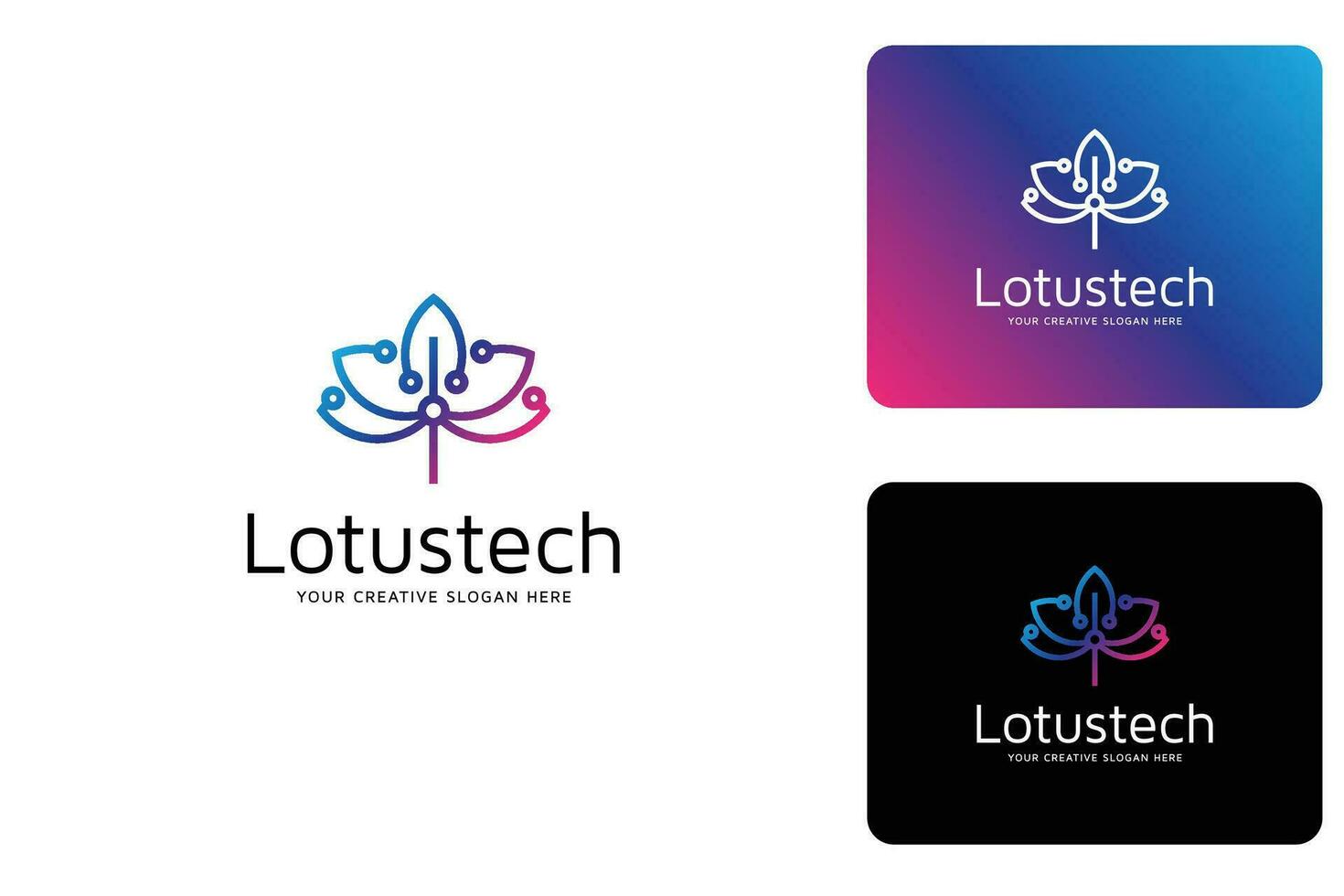 Lotus Technik Logo Design Vorlage vektor