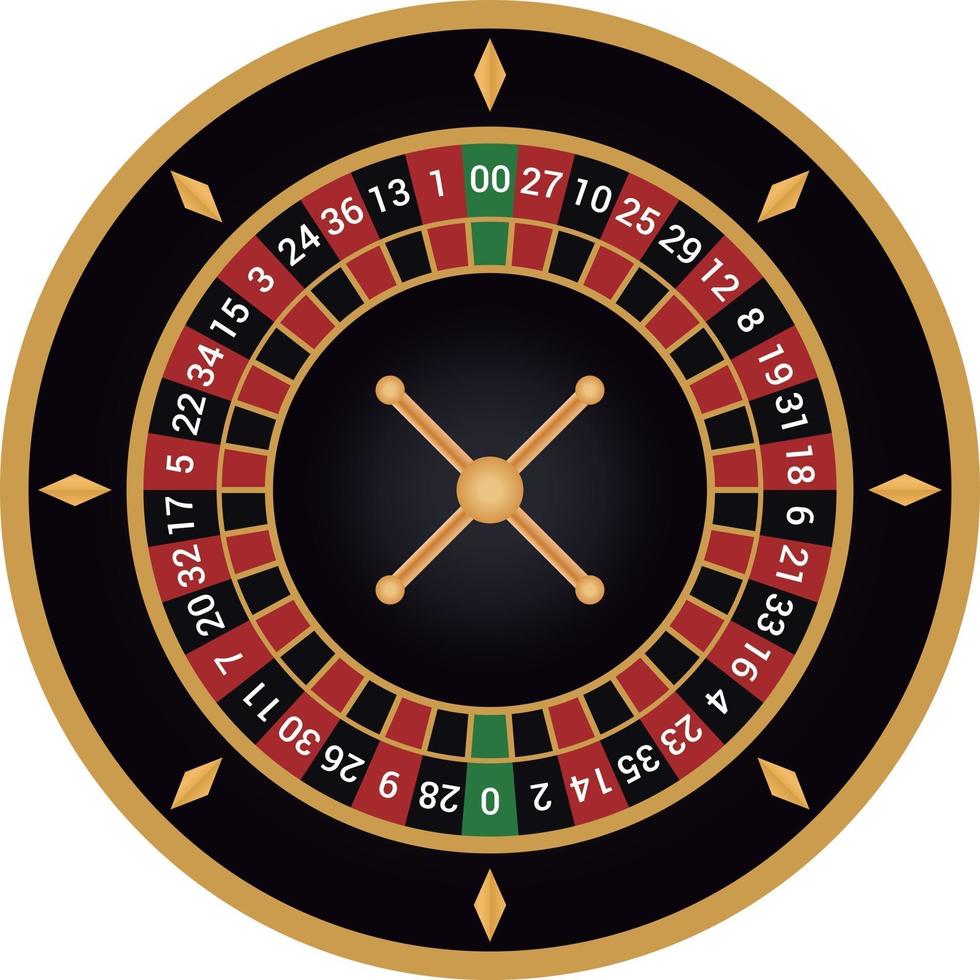 casino amerikansk roulette vektor svart och guld